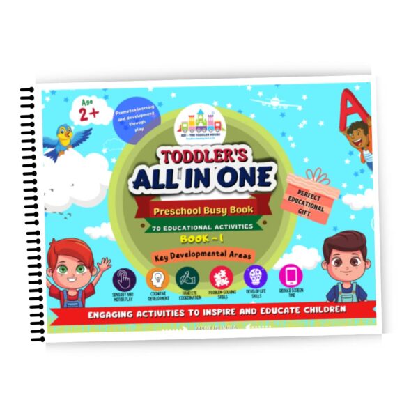 Toddler House - Toddler’s All in one Preschool Busy book | Preschool Learning Montessori book, 70 educational activities | Water/tear proof | Wipe/clean pages | Reusable sticker book| Age: 1.5 -to- 4.5