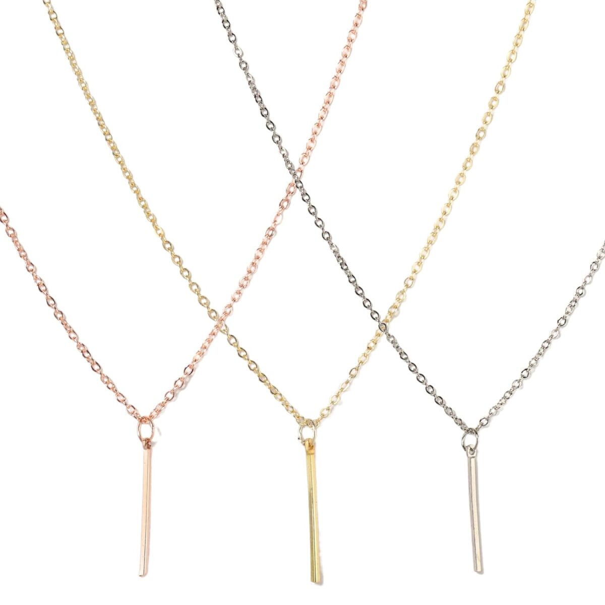 STYOLLO Simple Pendant Chain Necklace For Women & Girls | Trendy Girls' Chains & Necklaces | Aesthetic Women's Necklaces For Occasion, Valentine's Gift, Everyday Neck Accessory- Set of 3