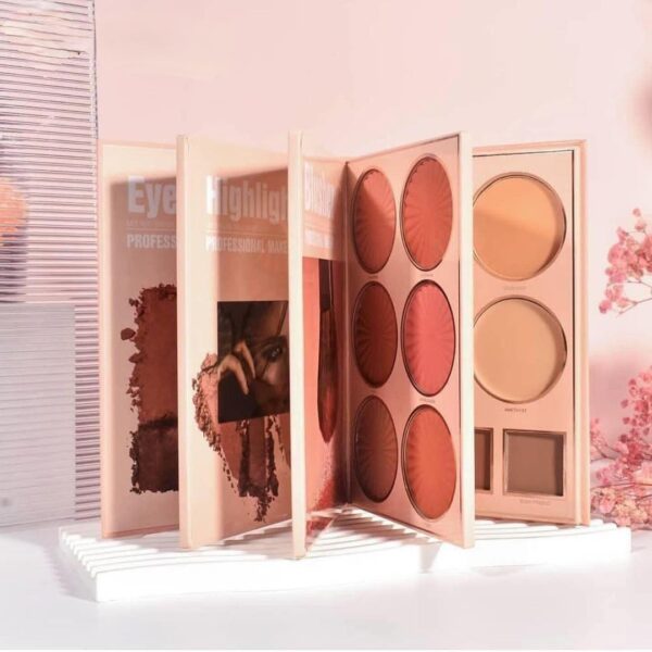 New Multipurpose 4 in 1 makeup book Eyeshadow Highlighter all in one makeup book palette (4 in 1)