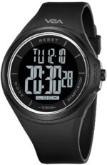 V2A Touch Controls Digital 5ATM Waterproof Unisex Sports Watch (Black Dial and Strap)