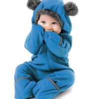 Fleece Baby Bunting Bodysuit ââ‚¬â€œ Infant Pajamas Kids Hooded Romper