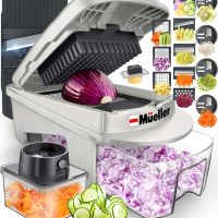 Mueller Pro-Series All-in-One Mandoline Slicer for Kitchen, Food Chopper, Vegetable